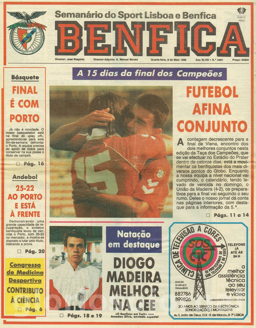 jornal o benfica 2481 1990-05-09